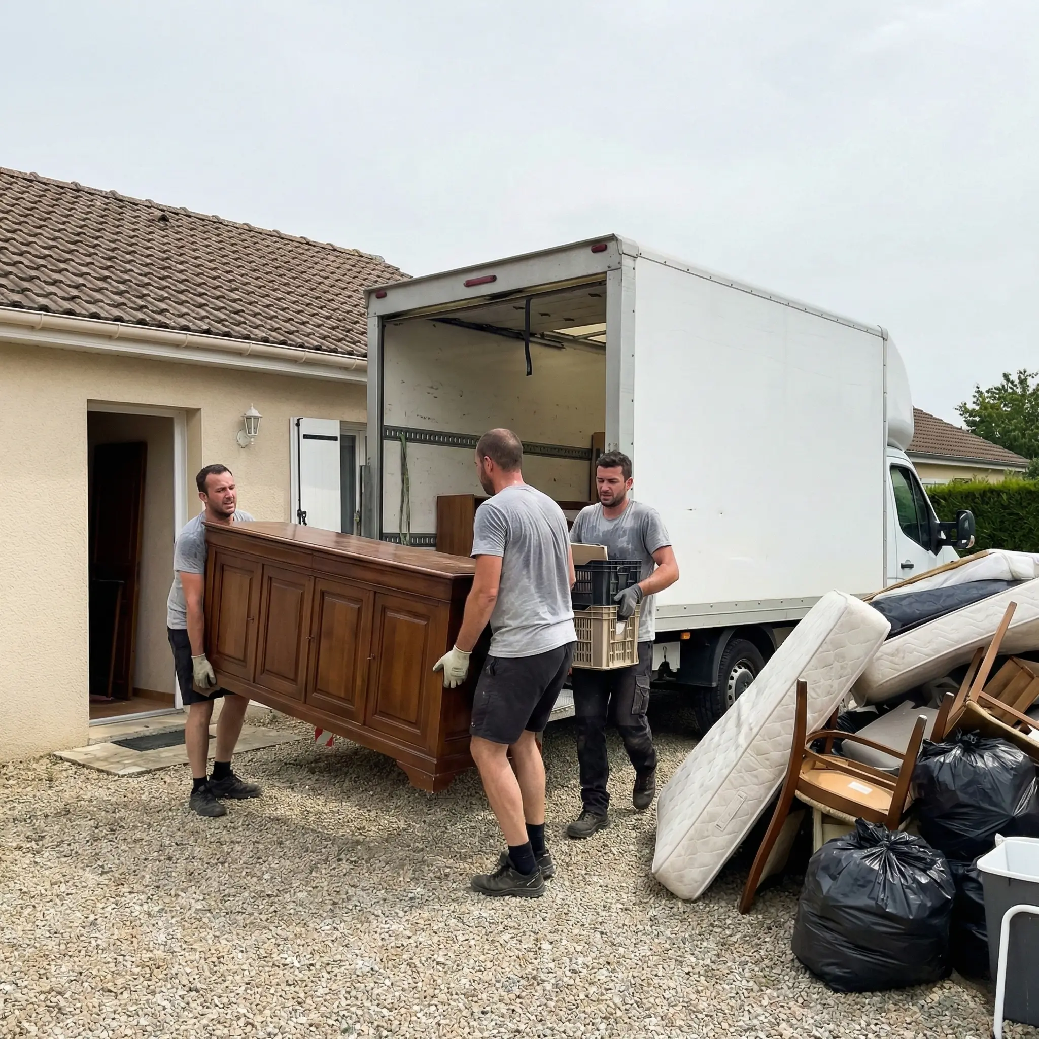 Camion professionnel Jéjé Débarras dans l'Eure